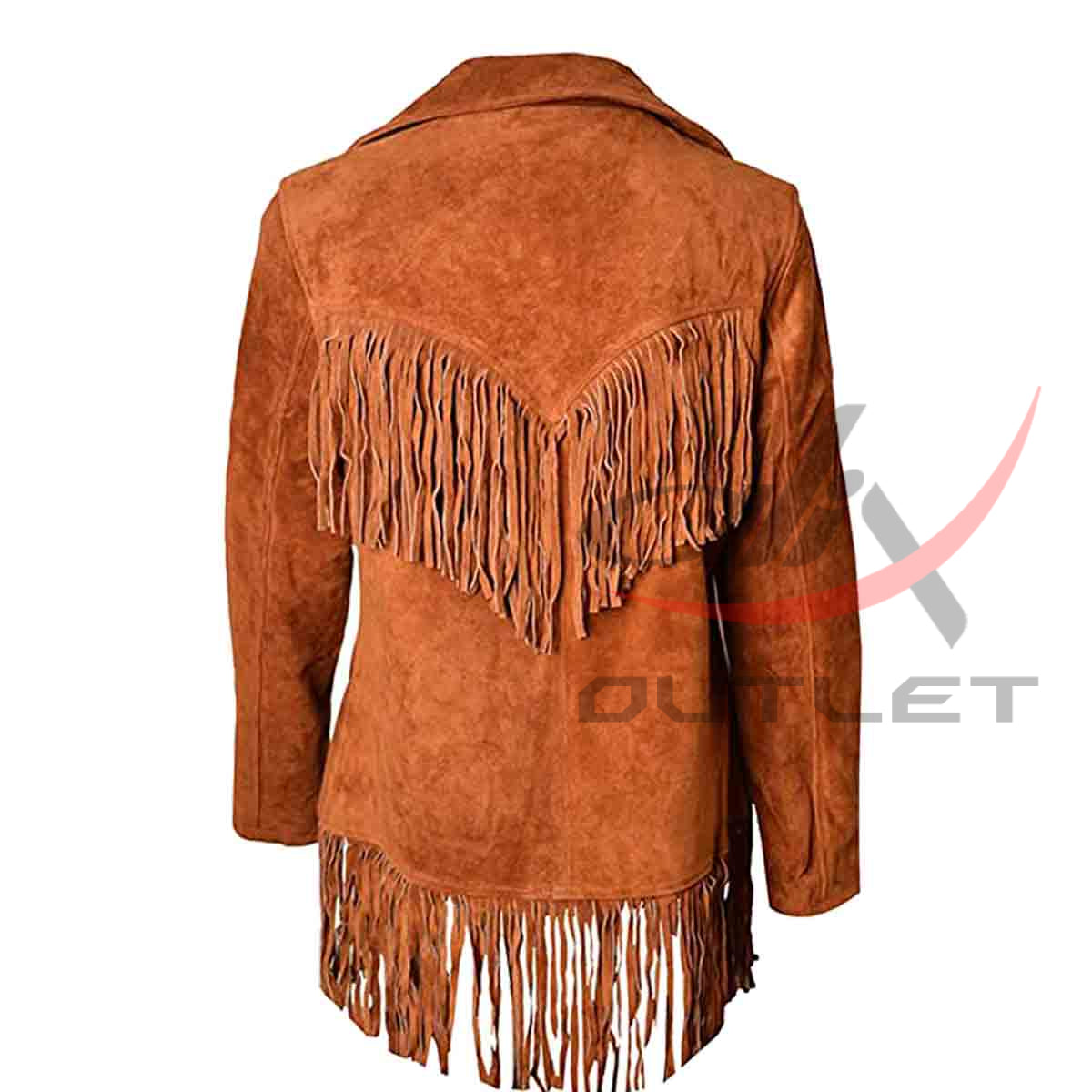Women's Western Jacket Tan Suede image 1