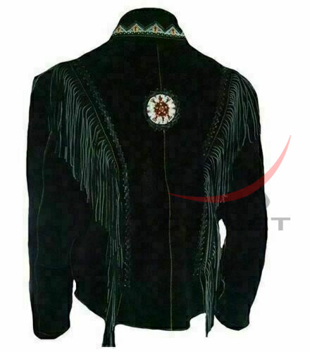Men's Leather Suede Jacket Western Style image 1