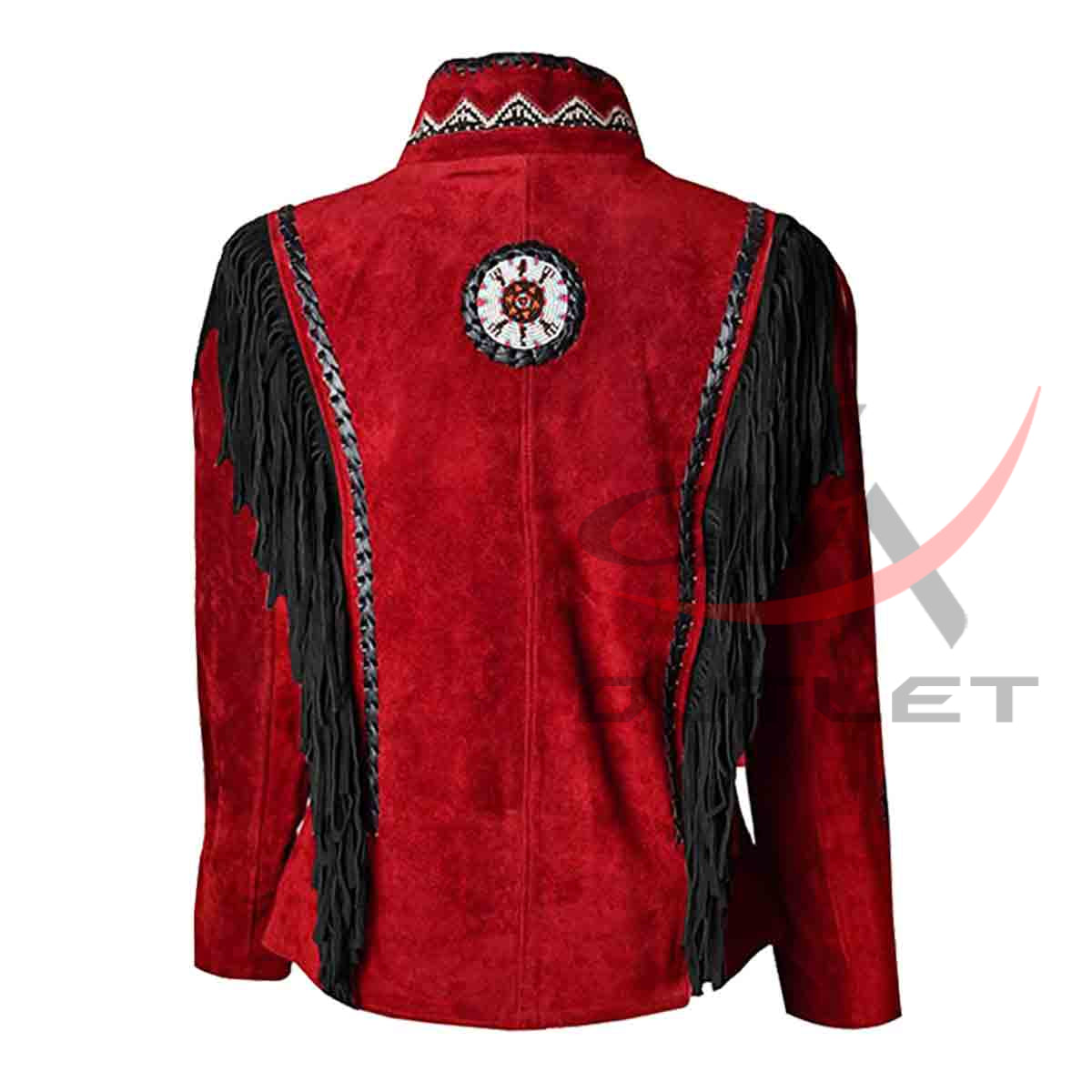 Women's Cowgirl Western Jacket Black & Red image 1