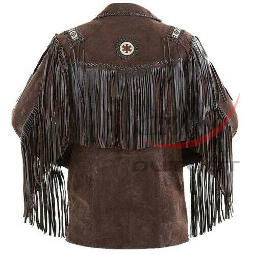 Men's Western Style Cowboy Jacket Brown image 1