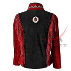 Women's Wild West Suede Jacket Red & Black image 1