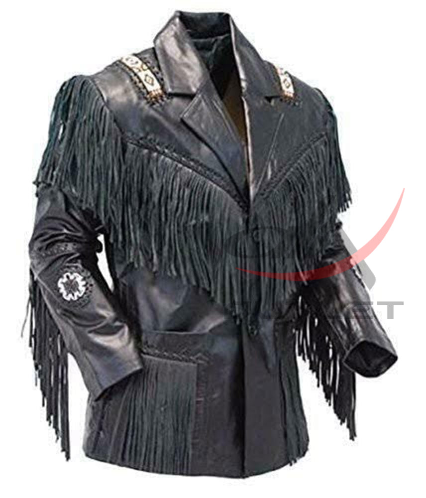 Men's Western Style Cowboy Leather Jacket image 0
