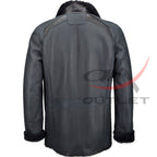 Men's Real Leather Coat Single Breasted image 1
