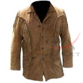 Men's Suede Jacket Bones & Bead Work with Fringe