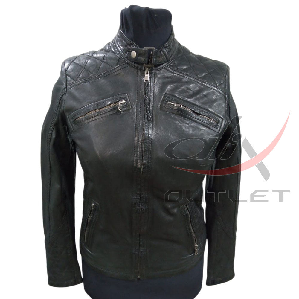 Women Fashion Leather Jacket