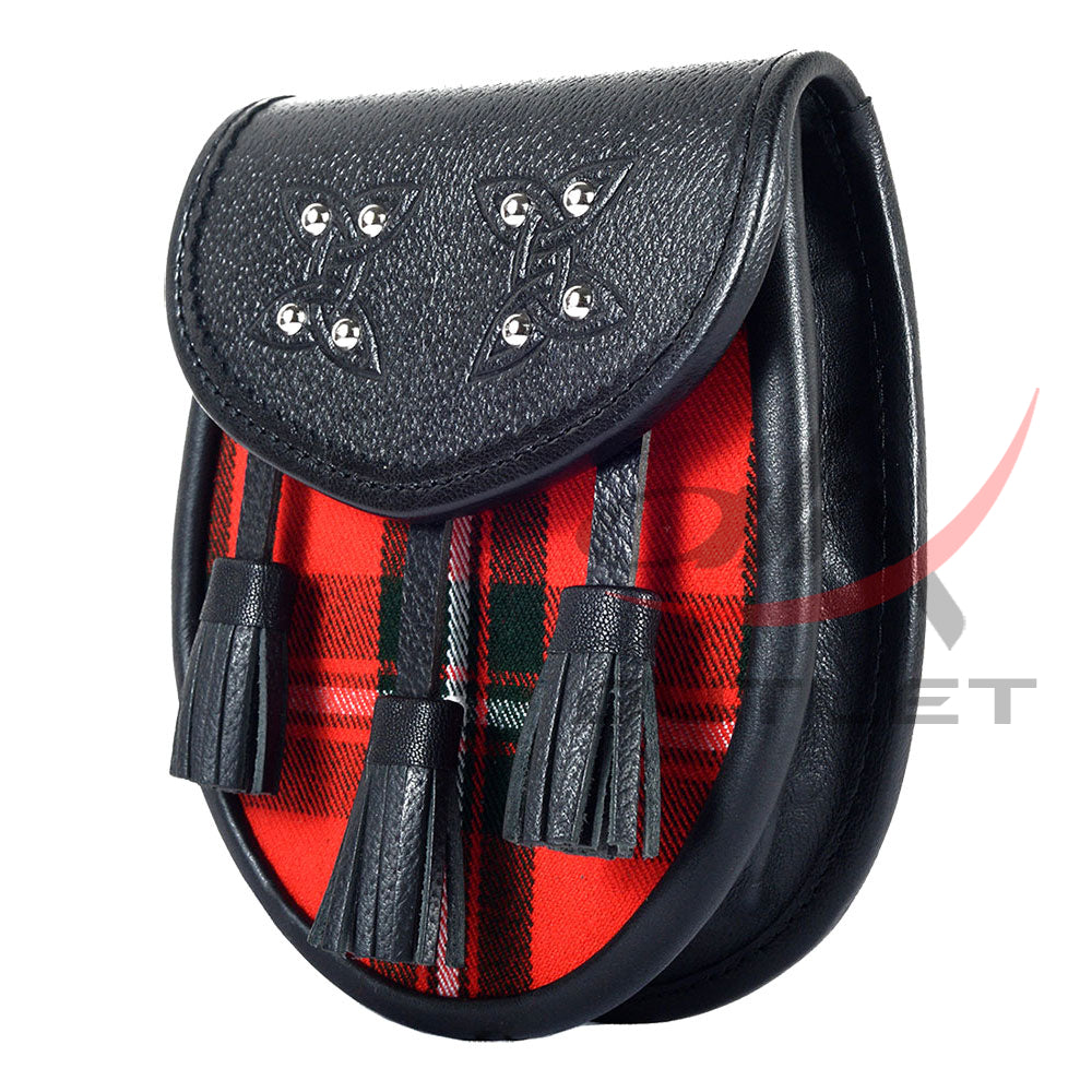 Scottish Sporran McGregor Tartan Black Leather image 3