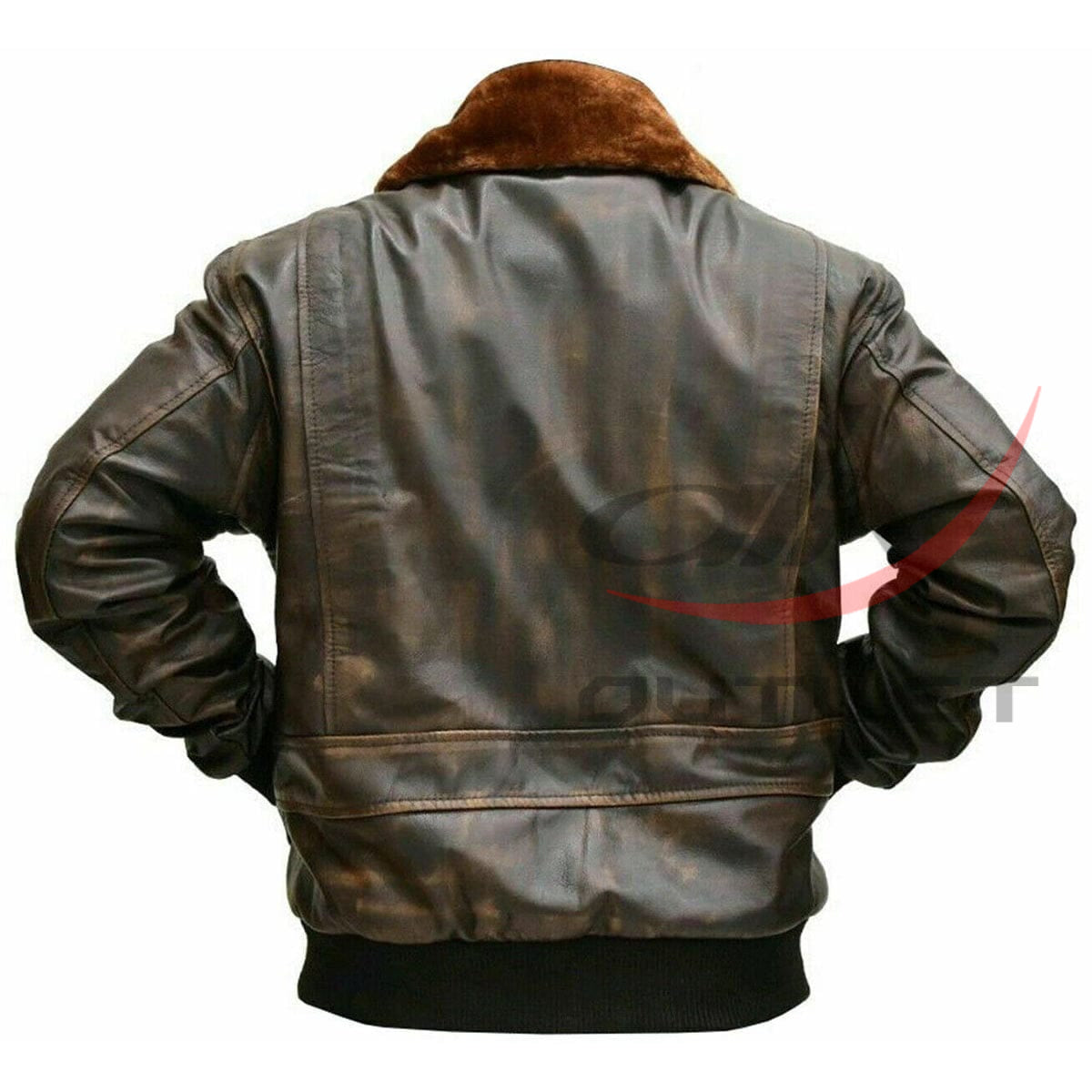 G1 Aviator A2 Leather Jacket Distressed Brown Bomber image 1