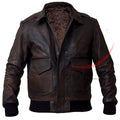 Aviator Pilot A2 Bomber Military Genuine Leather Jacket image 0