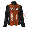 Women's Wild West Suede Jacket Black & Brown image 0