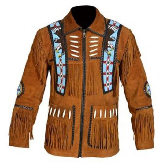 Men's Cowboy Bone & Beaded Jacket