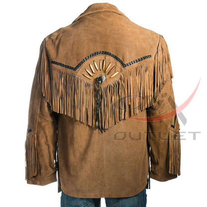 Men's Suede Jacket Bones & Bead Work