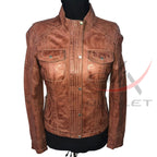 Women Fashion Leather Jacket
