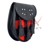 Scottish Sporran McGregor Rob Roy Tartan Black Leather image 2