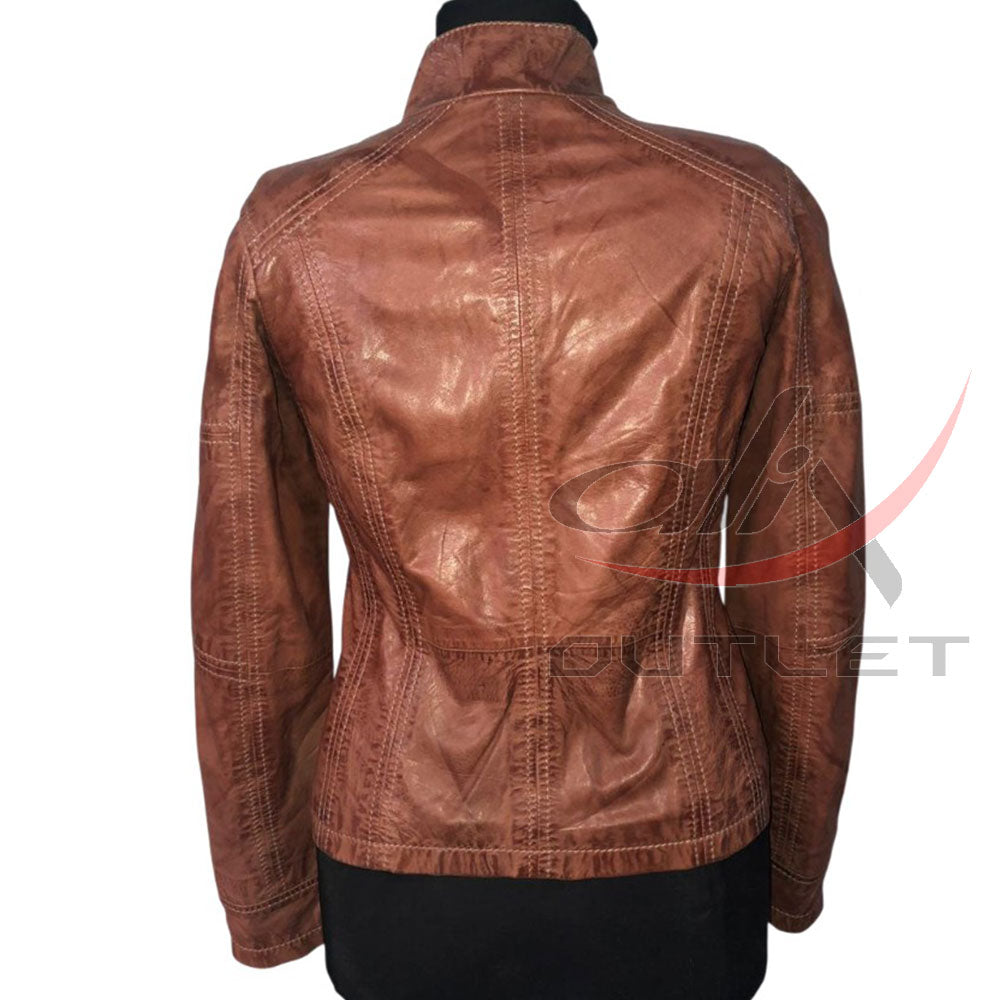 Women Fashion Leather Jacket