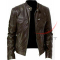 Sword Cafe Racer Biker Leather Jacket image 0