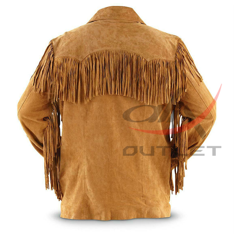 Men's Brown Western Style Cowboy Jacket image 1