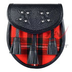 Scottish Sporran McGregor Tartan Black Leather image 0