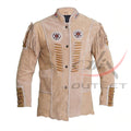 Men's Suede Jacket Bones & Bead Work with Fringe