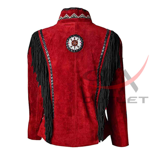 Women's Cowgirl Western Jacket Black & Red image 1