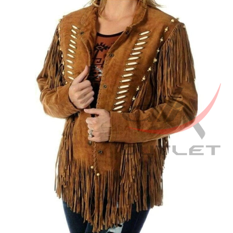 Cowgirl Bone & Fringed Jacket image 0