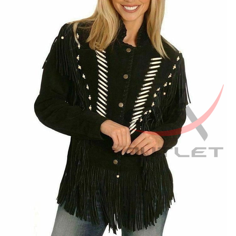 Western Style Suede Jacket for Her image 0