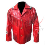 Men's Suede Jacket Bones & Bead Work with Fringe