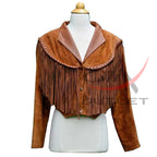 Women's Cowgirl Suede Jacket Fringed image 0