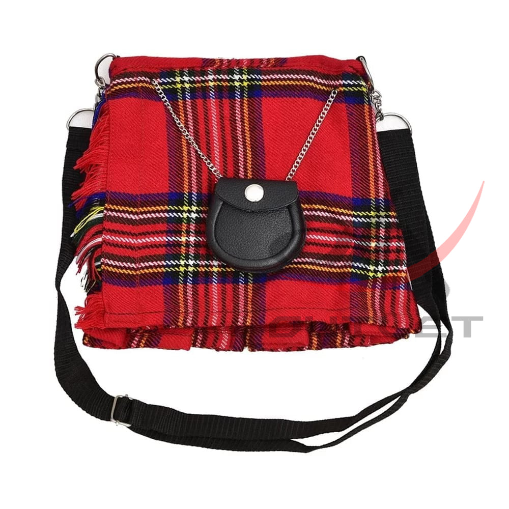 Ladies Purse Royal Stewart Tartan Scottish Kilt Shaped image 0