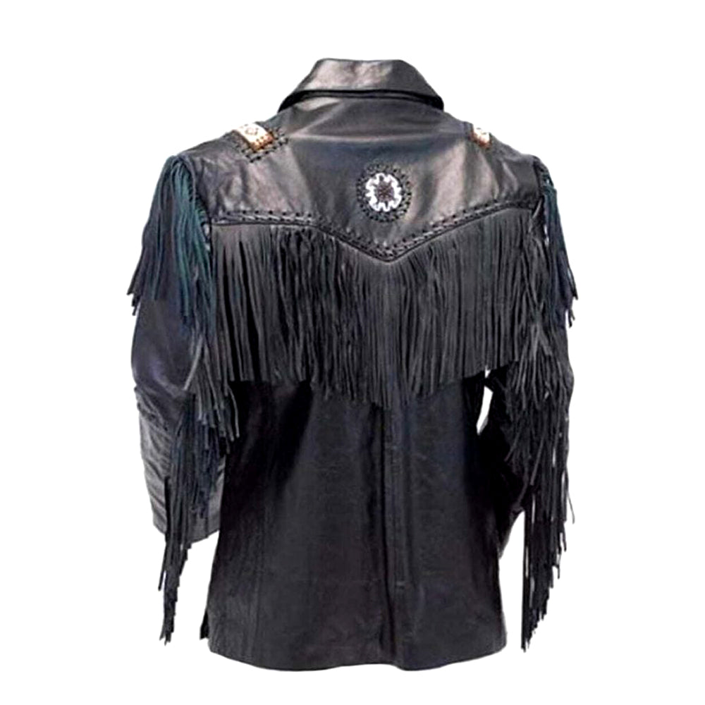 Men's Western Style Cowboy Leather Jacket
