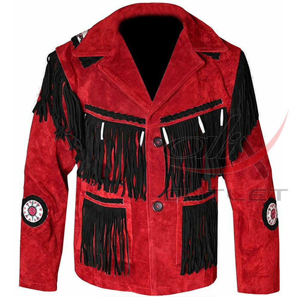Men's Suede Jacket Bones & Bead Work