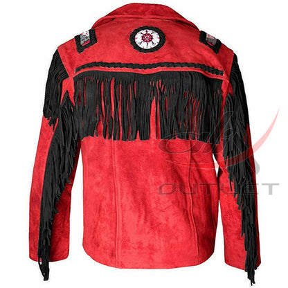 Men's Suede Jacket Bones & Bead Work