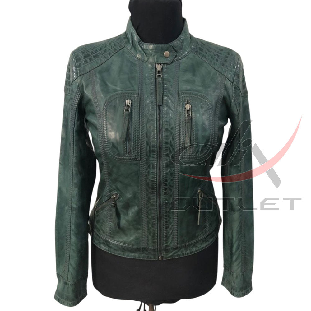 Women Fashion Leather Jacket