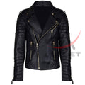 Leather Padded Flop Jacket image 0