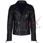 Leather Padded Flop Jacket image 0