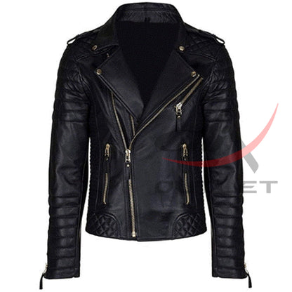 Leather Padded Flop Jacket image 0