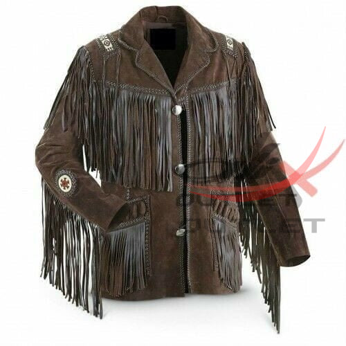Men's Western Style Cowboy Jacket Brown image 0