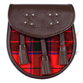 Scottish Sporran Rose Tartan Brown Leather image 0