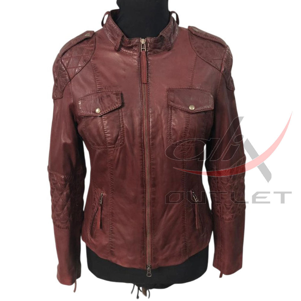 Women Fashion Leather Jacket