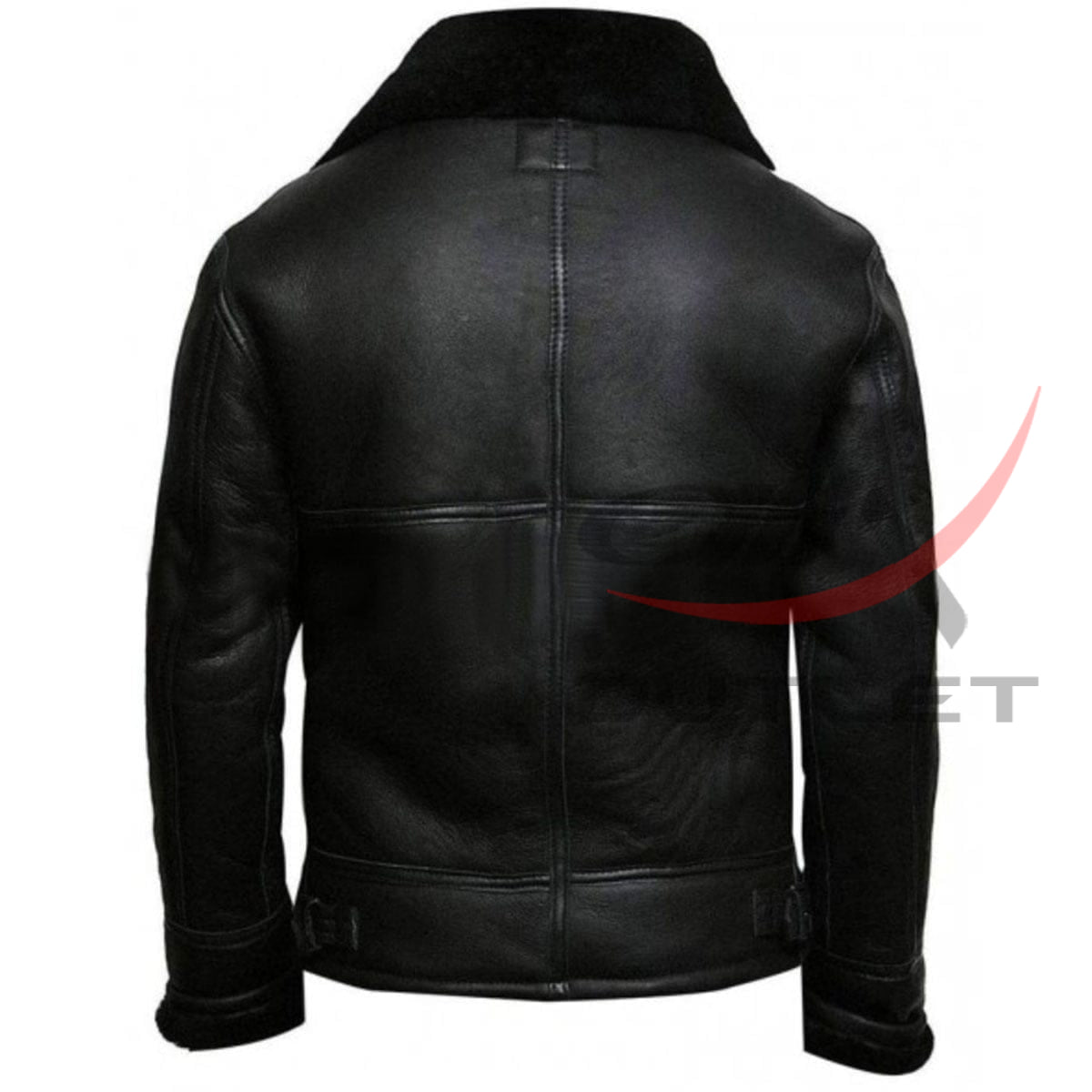 Leather Fur Collar B3 Bomber RAF Avaitor Jacket image 1