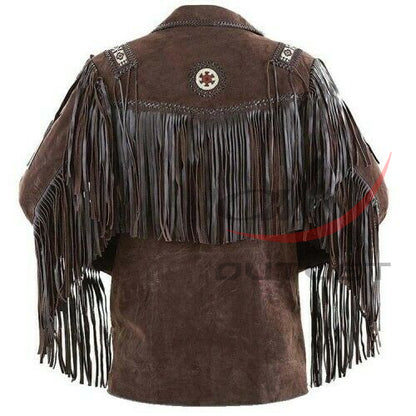 Men's Western Style Cowboy Jacket Brown image 1