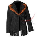Women's Western Jacket Black Suede image 0