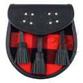 Scottish Sporran McGregor Rob Roy Tartan Black Leather image 0