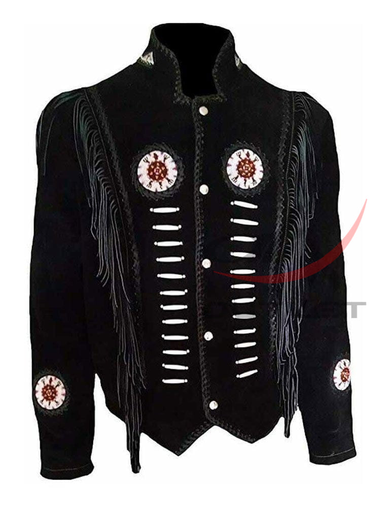 Men's Leather Suede Jacket Western Style image 0