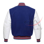 Baseball Royal Blue Wool & Leather Sleeves Jacket