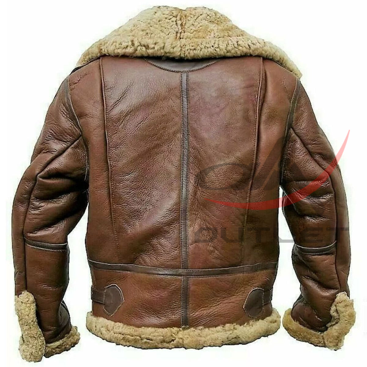 B3 Bomber Aviator Jacket Fur Shearling Leather Jacket image 1