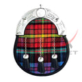 LGBTQ Pride Tartan Full Dress Leather Sporrans image 0