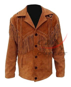 Men's Cowboy Western Style Jacket Brown image 0