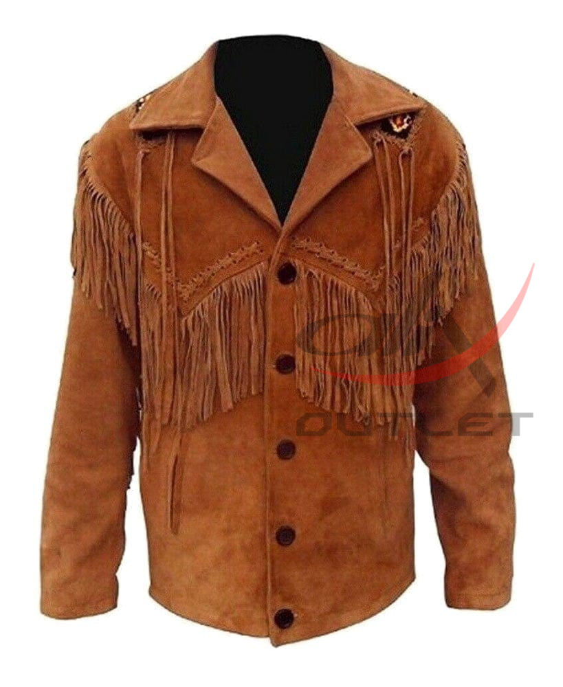 Men's Cowboy Western Style Jacket Brown image 0