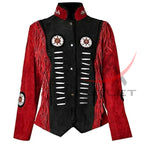 Women's Wild West Suede Jacket Red & Black image 0