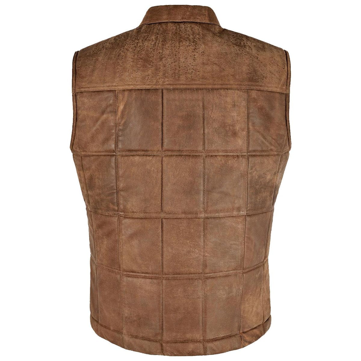 Body Warmer Suede Leather Vest Vintage Brown image 1